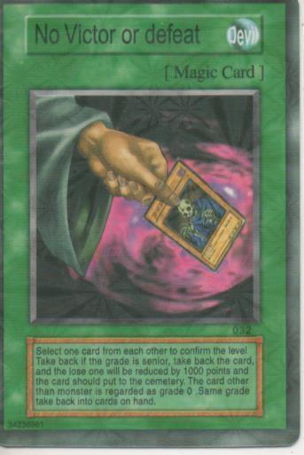 Cromo E001431: Trading Cards. Yu Gi Oh! Traading Card Game, No Victor or defeat