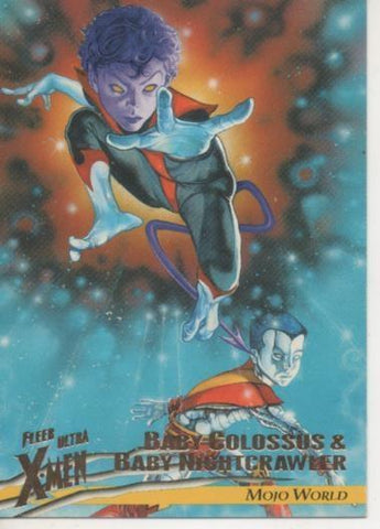 Cromo E001520: Trading Cards. Fleer Ultra X-Men nº 60. Baby Colossus & Baby Nightcrawell, Mojo World 