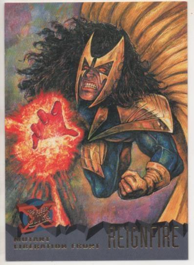 Cromo E001218: Trading Cards '95 Fleer Ultra nº 85. X-Men, Mutant Liberation Front-Reignfire