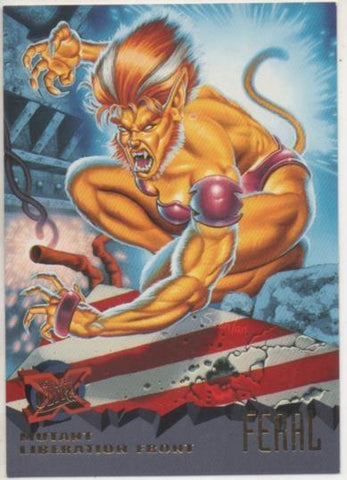 Cromo E001215: Trading Cards '95 Fleer Ultra nº 80, X-Men, Mutant Liberation Front, Feral