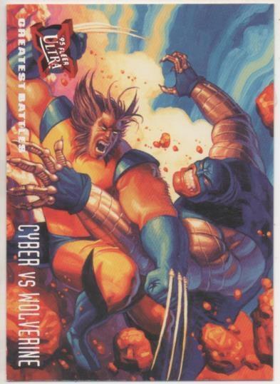 Cromo E001258: Trading Cards '95 Fleer Ultra nº 130. X-Men, Cyber vs Wolverine