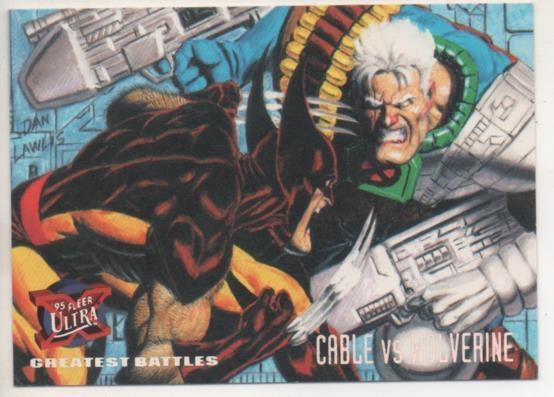 Cromo E001257: Trading Cards '95 Fleer Ultra nº 129. X-Men, Cable vs Wolverine