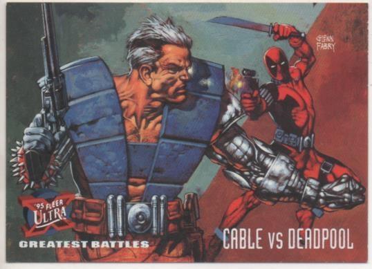 Cromo E001255: Trading Cards '95 Fleer Ultra nº 127. X-Men, Cable vs Deadpool