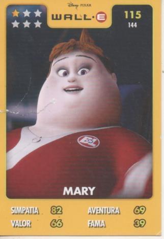 Cromo E001386: Trading Cards. Disney. Pixar. Wall.E nº 115, Mary