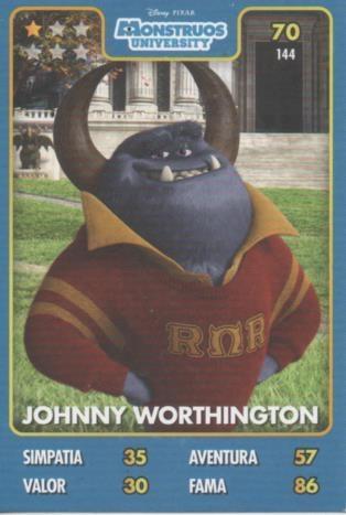 Cromo E001379: Trading Cards. Disney. Pixar. Monstruos university nº 70, Johnny Worthington