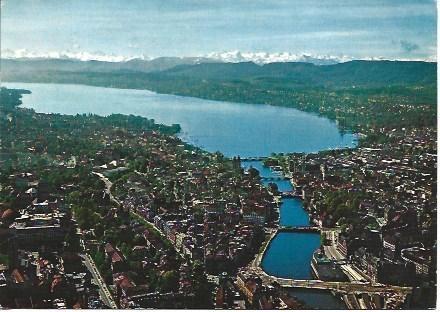 POSTAL L02226: Vista aerea de Zurich