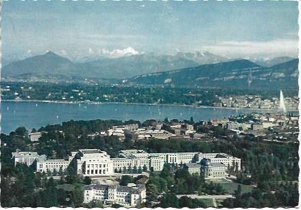 POSTAL L02240: Genova. Vista aerea del Palacio de las Naciones
