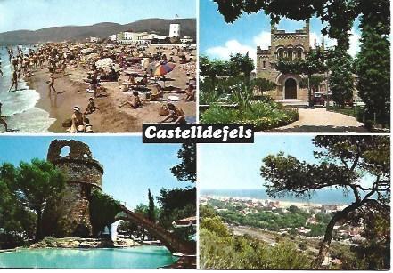 POSTAL L02142: Castelldefels. Vistas varias