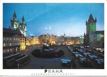POSTAL L02186: Praga. Vista parcial nocturna