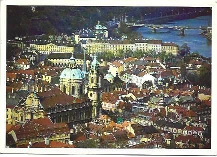 POSTAL L02192: Praga. Vista aerea parcial
