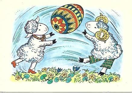 POSTAL L02207: Dibujo de Pascua