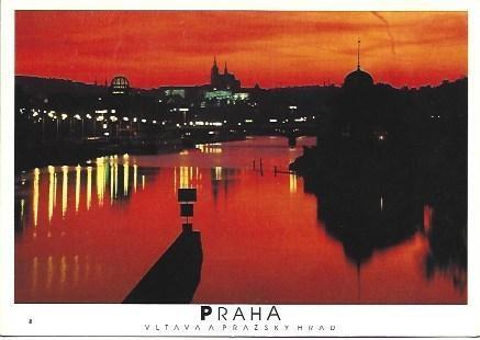 POSTAL L02179: Praga. Vista nocturna