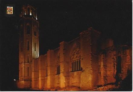 POSTAL L02523: Lleida. Vista nocturna de la Seo