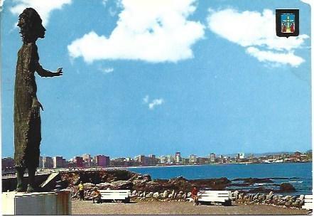 POSTAL L02538: Monumento a la Madre del Emigrante en Gijon