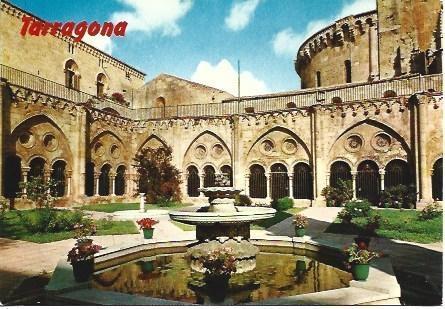 POSTAL L02504: Jardin del claustro de la Catedral de Tarragona