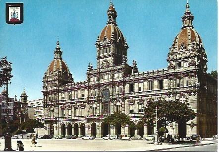POSTAL L02557: Palacio municipal de La Coruña