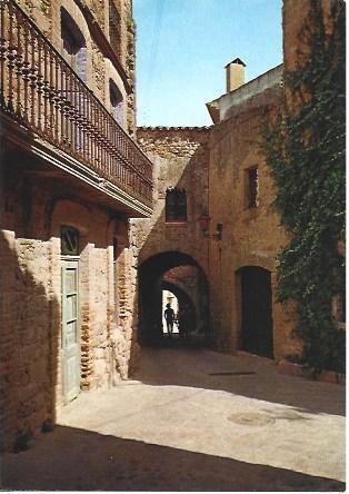 POSTAL L02354: Detalle del recinto medieval de Pals, Girona