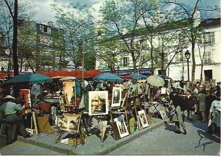 POSTAL L02476: Place du Tertre en Paris