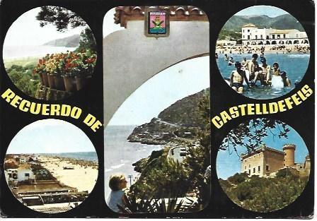 POSTAL L02418: Recuerdo de Castelldefels