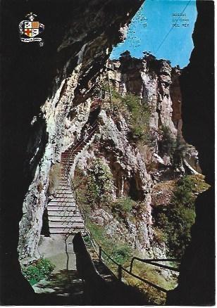 POSTAL L01711: Escalera de acceso a la gruta de Sant Miquel del fai