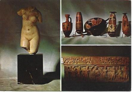 POSTAL L01722: Objetos arqueologicos de Empuries