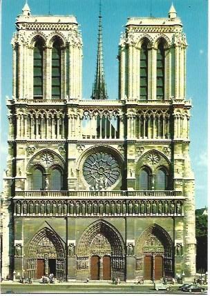 POSTAL L01672: Fachada principal de Notre Dame de Paris
