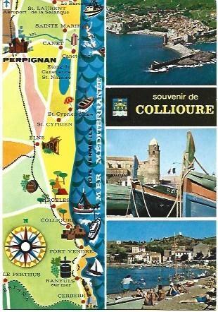 POSTAL L01677: Souvenir de Collioure, Francia