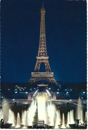 POSTAL L01679: Paris. Vista nocturna de la Tour Eiffel