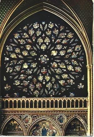 POSTAL L01685: Roseton de la Santa Capilla de Paris