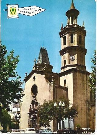 POSTAL L01697: Iglesia de Arenys de Mar, Barcelona