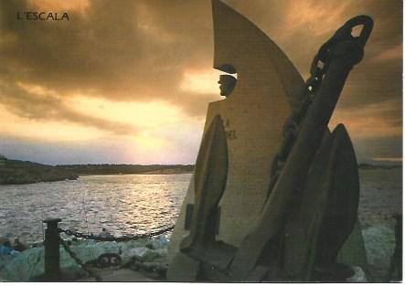 POSTAL L01779: Monumento al Hombre del Mar en L'Escala