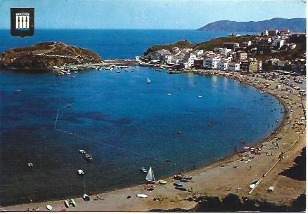 POSTAL L01786: Vista aerea del puerto de Llança