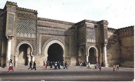 POSTAL L01795: Puerta de la muralla de Meknes, Marruecos