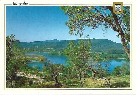 POSTAL L01739: Vista panoramica del Lago de Banyoles