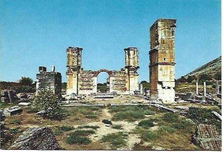 POSTAL L01587: Basilica Cristiana de Filipos. Grecia