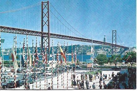 POSTAL L01595: Puente sobre el Tajo en Lisboa