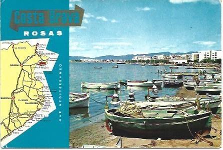 POSTAL L01569: Barcas en Roses, Girona