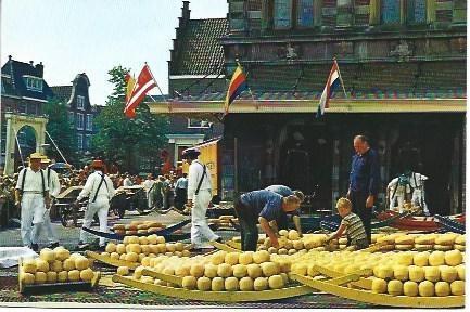 POSTAL L01601: Mercado del Queso en Alkmaar, Holanda