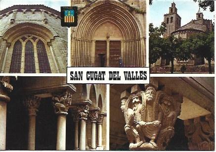 POSTAL L01568: Imágenes del Monasterio de Sant Cugat del Valles