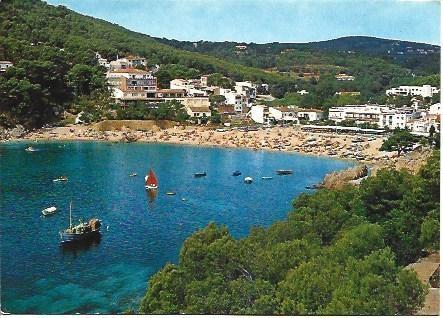 POSTAL L01551: Vista aerea de Tamariu, Girona