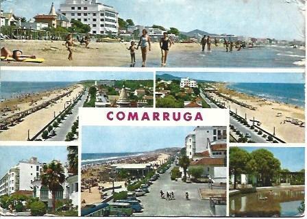 POSTAL L01560: Diverrsos aspectos de la playa de Comarruga