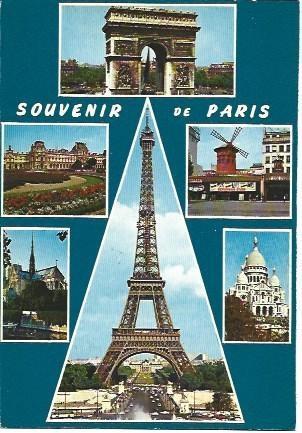 POSTAL L01646: Souvenir de Paris