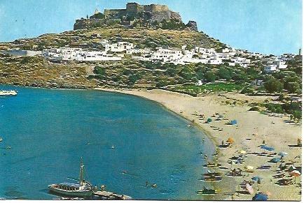 POSTAL L01612: Acropolis de Lindos en la isla de Rodas