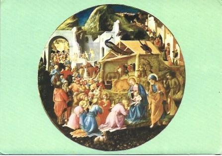 POSTAL L01970: Adoracion de los Magos, por Lippi