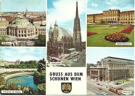 POSTAL L01955: Vistas varias de Viena, Austria