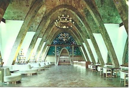 POSTAL PUBLICITARIA L01969: Cavas Codorniu. Sala Puig y Cadafalch