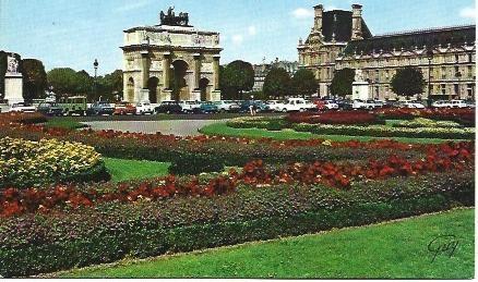 POSTAL L02011: Jardines del Louvre en Paris