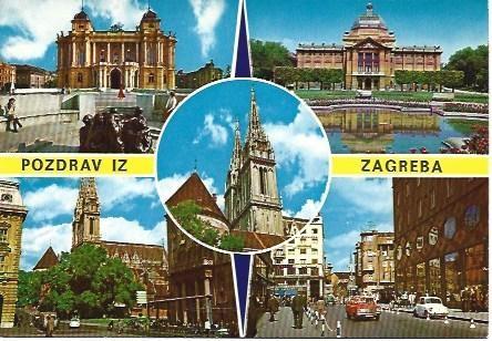 POSTAL L02032: Edificios de Zagreb