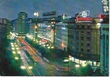 POSTAL L01844: Vista nocturna de Beograd