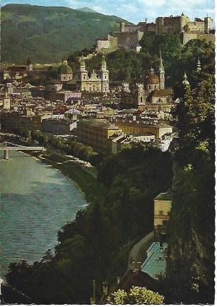POSTAL L01865: Vista parcial aerea de Salzburgo